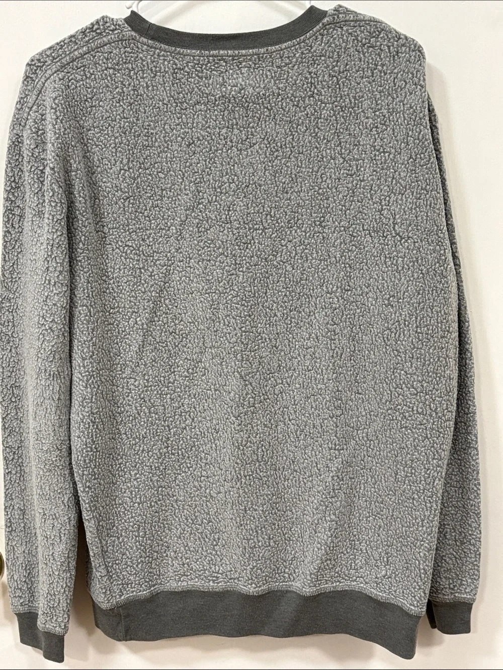 Goodlife Men's Light Gray Sherpa Crewneck Pullover